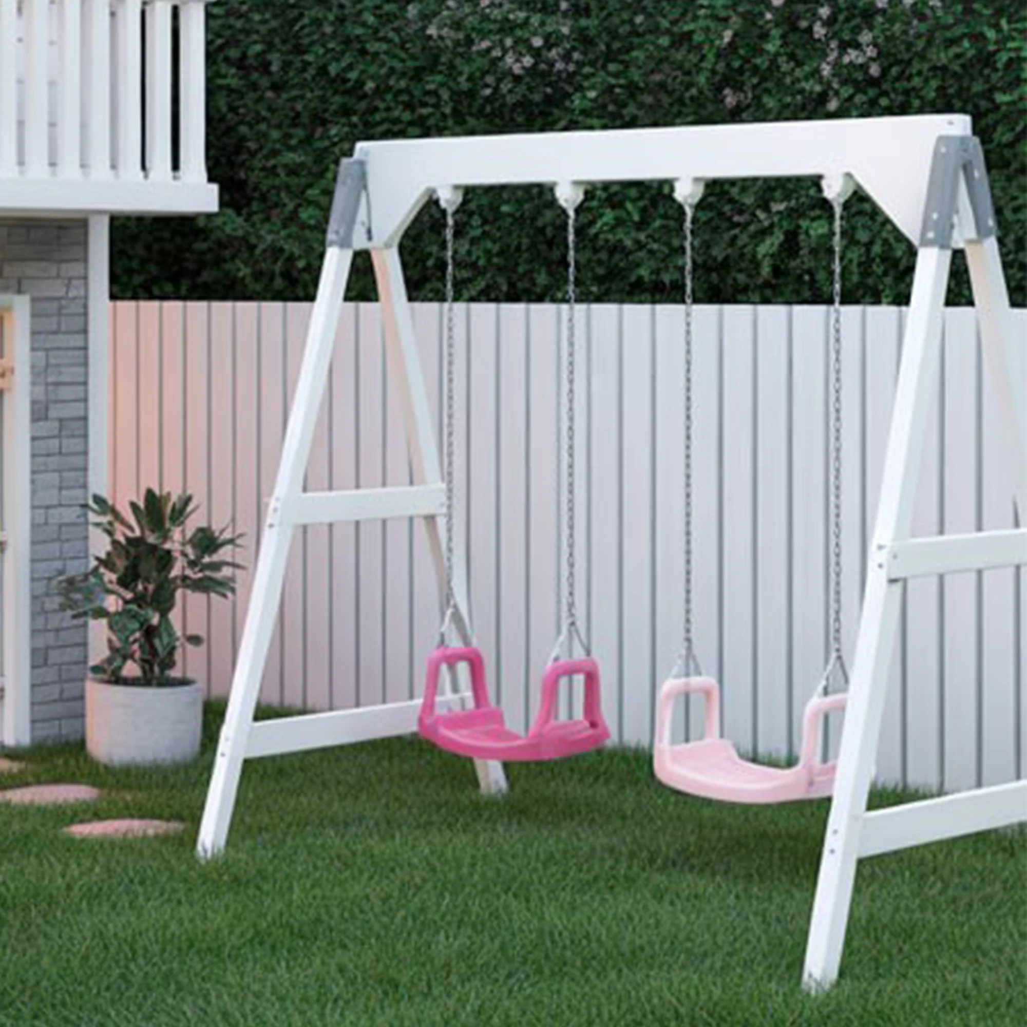 Large Wooden Playhouse for Kids – 9ft Tall with Spiral Slide