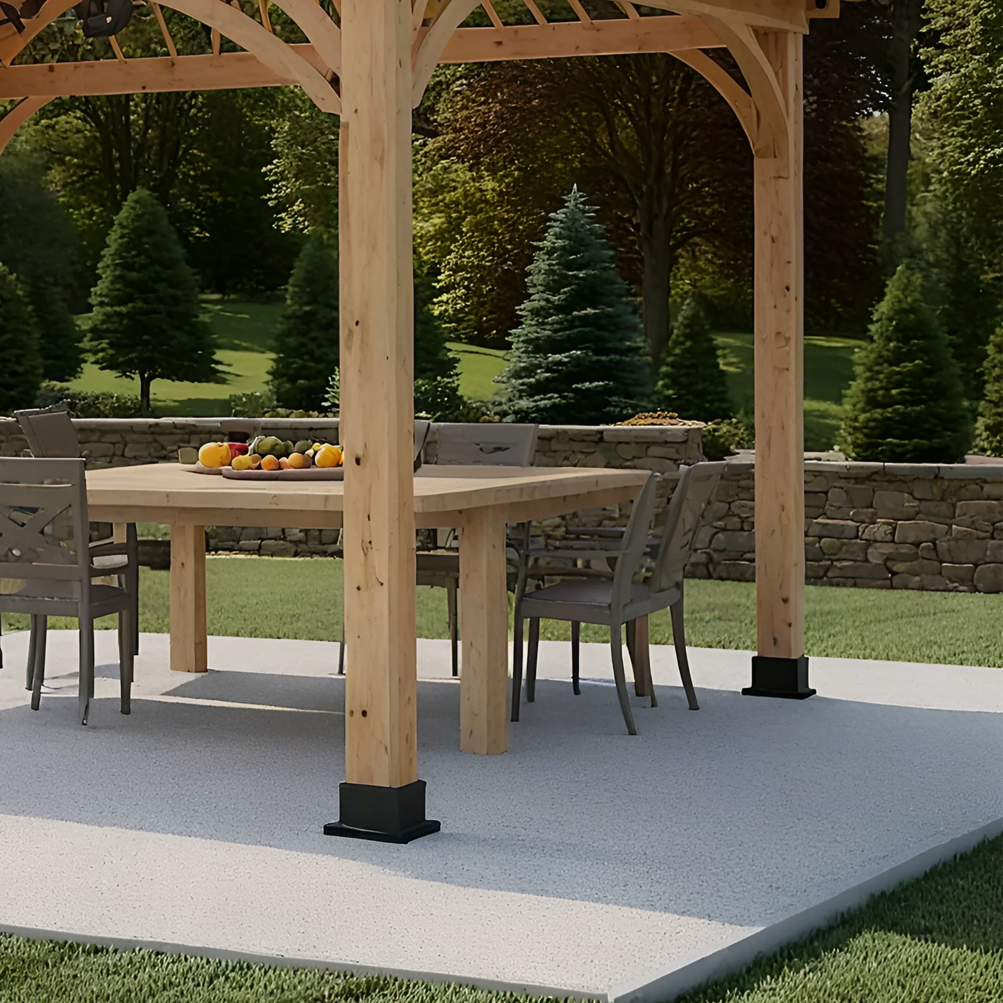 12x12 Wooden Gazebo with Metal Roof | Outdoor Pavilion for Patio, Garden & Backyard Shade