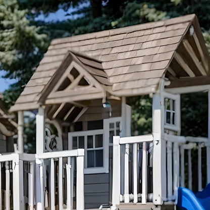 Backyard Swing Set with Playhouse & Dual Slides – Safe Outdoor Fun for Kids