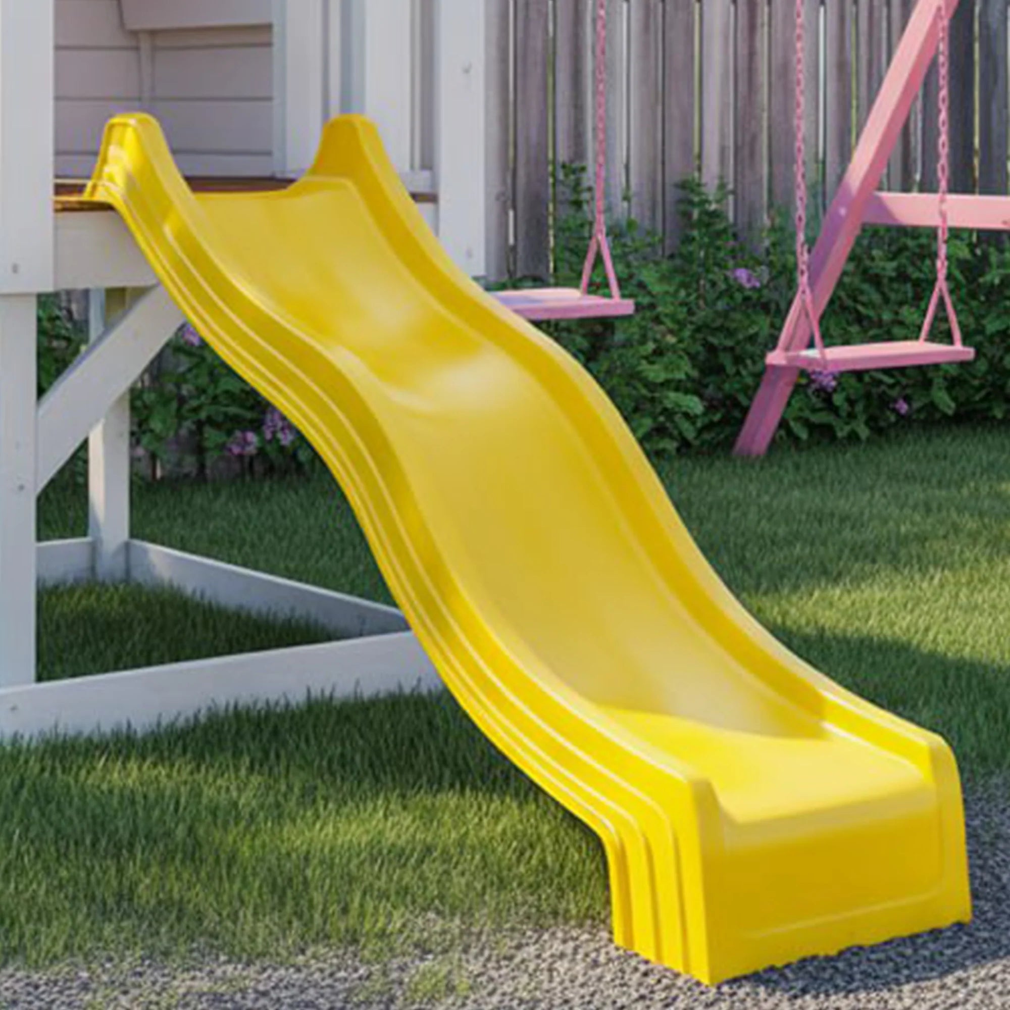 Backyard Adventure Playhouse – Kids Outdoor Swing & Slide Set