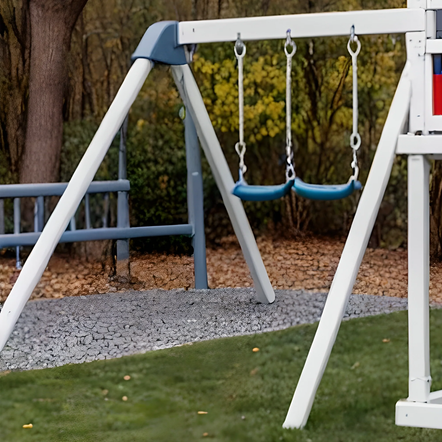 Backyard Swing Set with Double Slides & Playhouse – Outdoor Playground for Kids