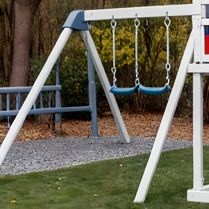 Backyard Swing Set with Double Slides & Playhouse – Outdoor Playground for Kids