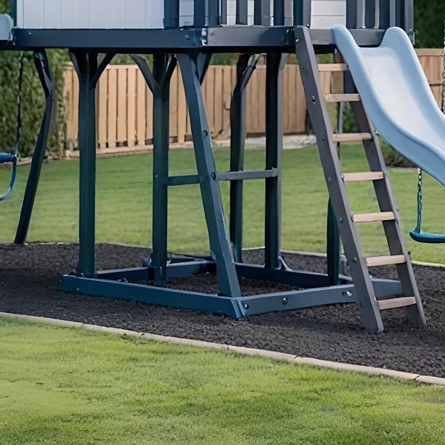 Large Wooden Outdoor Swing Set with Sandbox, Slide & Dual Swings – Backyard Fun