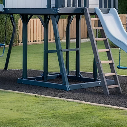 Large Wooden Outdoor Swing Set with Sandbox, Slide & Dual Swings – Backyard Fun