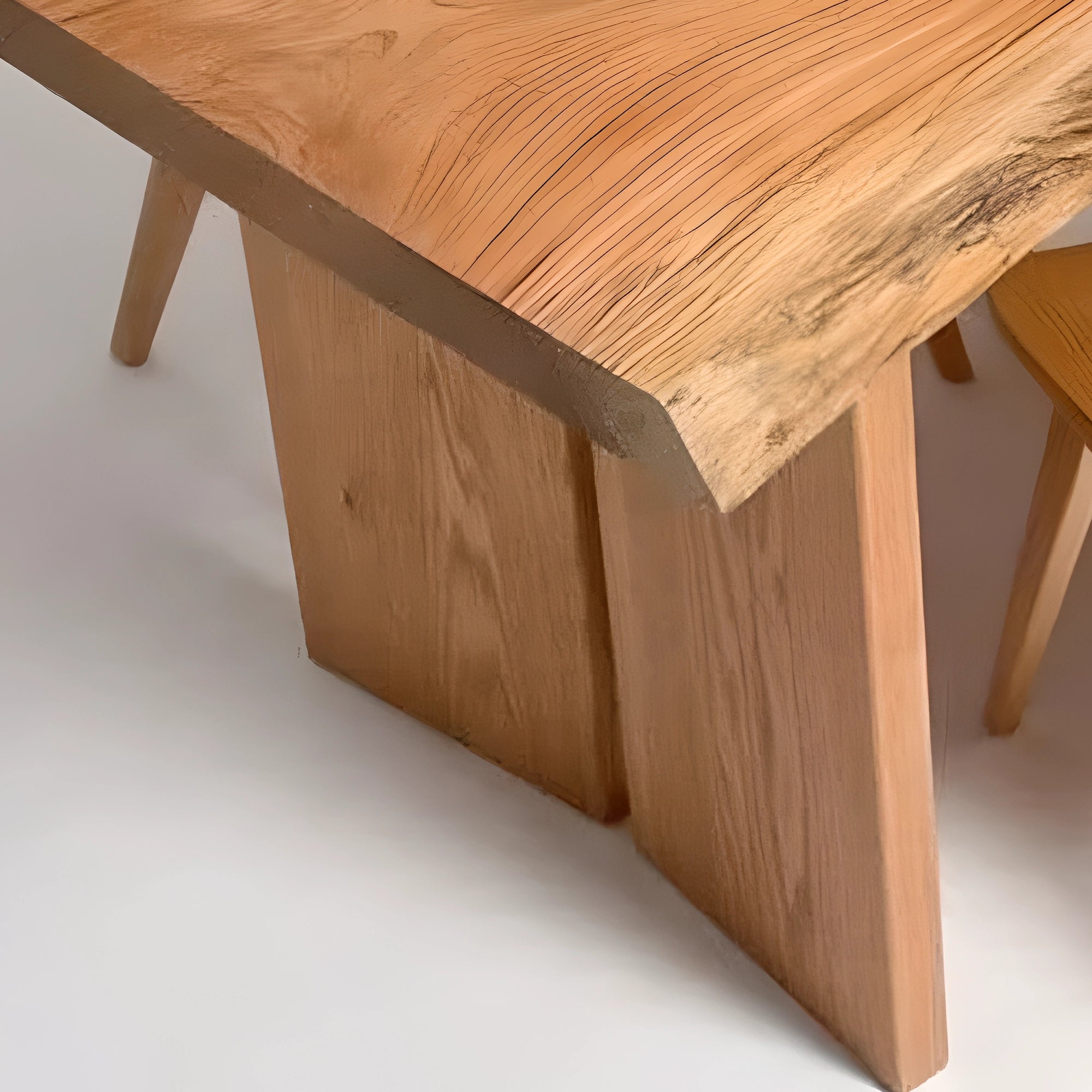 Work table Natural tamarind wood family dining table 