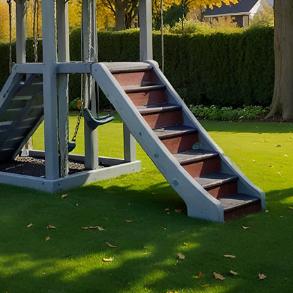 Multi-Activity Swing Set with Slides, Climbing Features & Playhouse for Kids