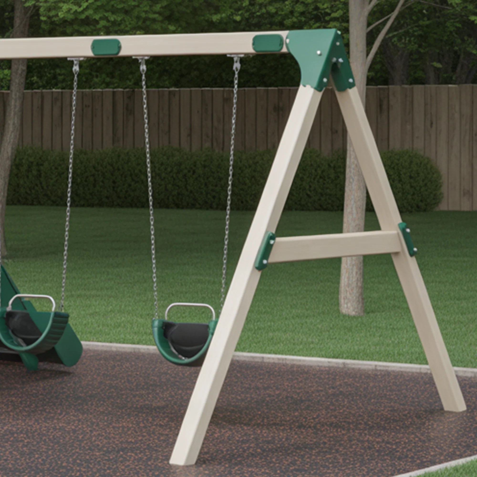 Wooden Outdoor Playset with Spiral Tube Slide, Dual Swings & Climbing Wall – Backyard Adventure Tower | 22x10x9 ft