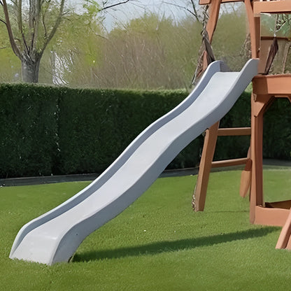 Kids Outdoor Wooden Playset with Swings, Slide & Bench – Durable Backyard Playground