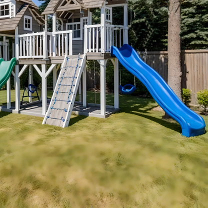 Backyard Swing Set with Playhouse & Dual Slides – Safe Outdoor Fun for Kids