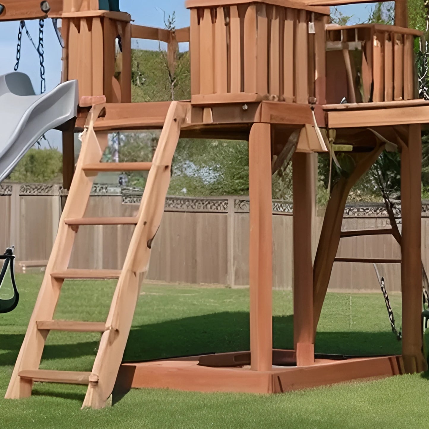Premium Wooden Playset with Swings & Slide – Safe Outdoor Playground for Children