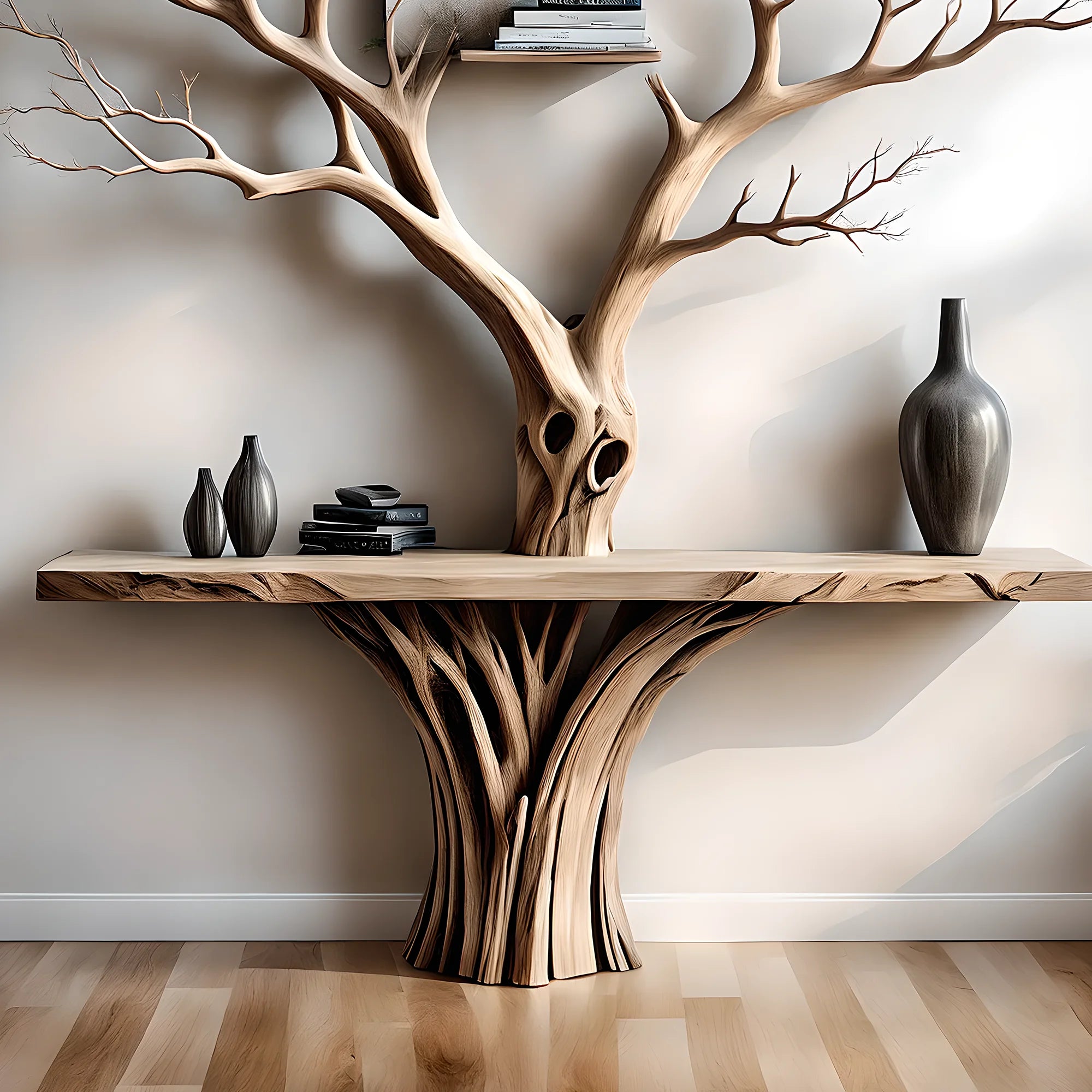 Tree-shaped reading table, children's study table, living room decoration table 