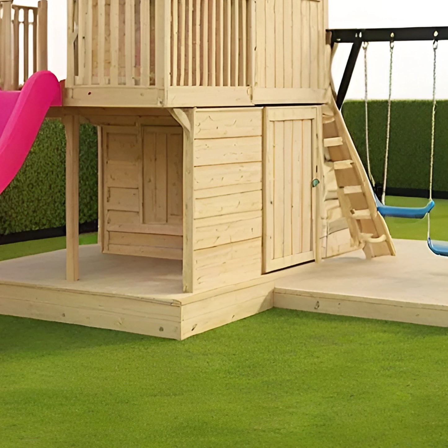 Large Backyard Playground – Wooden Swing Set with Slide, Sandbox & Swings
