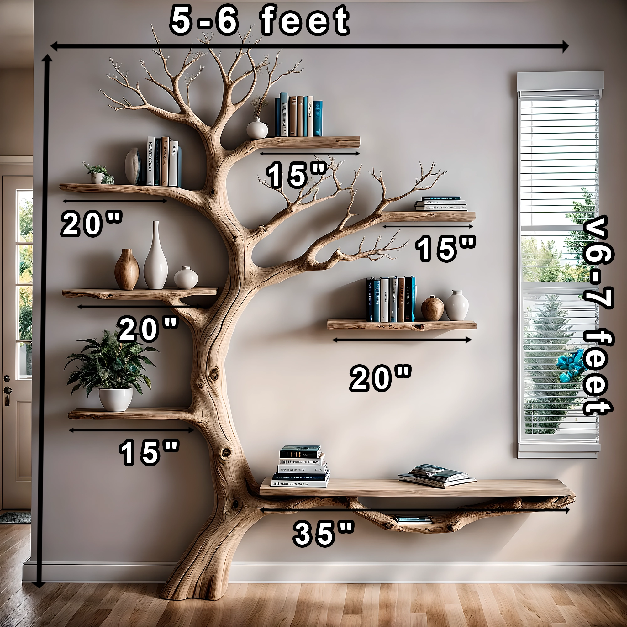 Solid wood bookshelf Solid wood bookshelf Wooden wall mounted bookshelf for home decoration 