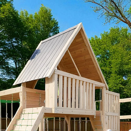 Kids Wooden Swing Set with Sandbox & Slide – Outdoor Playground Equipment