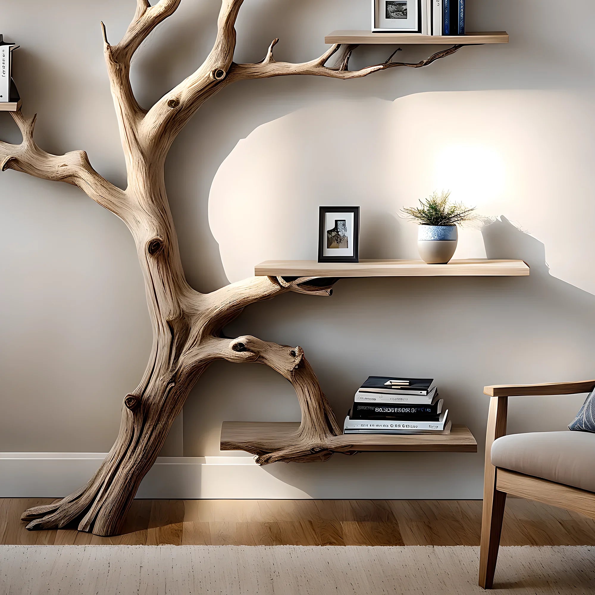 Handmade bookcases, creative bookcases, tree-shaped bookcases 