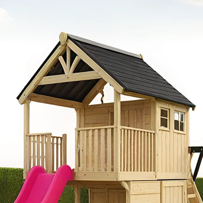 Large Backyard Playground – Wooden Swing Set with Slide, Sandbox & Swings