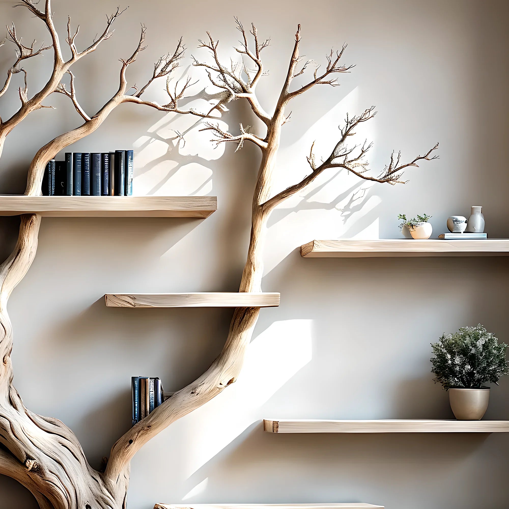 Bookshelf shaped like old trees, perennial trees, bookshelf for home decoration 