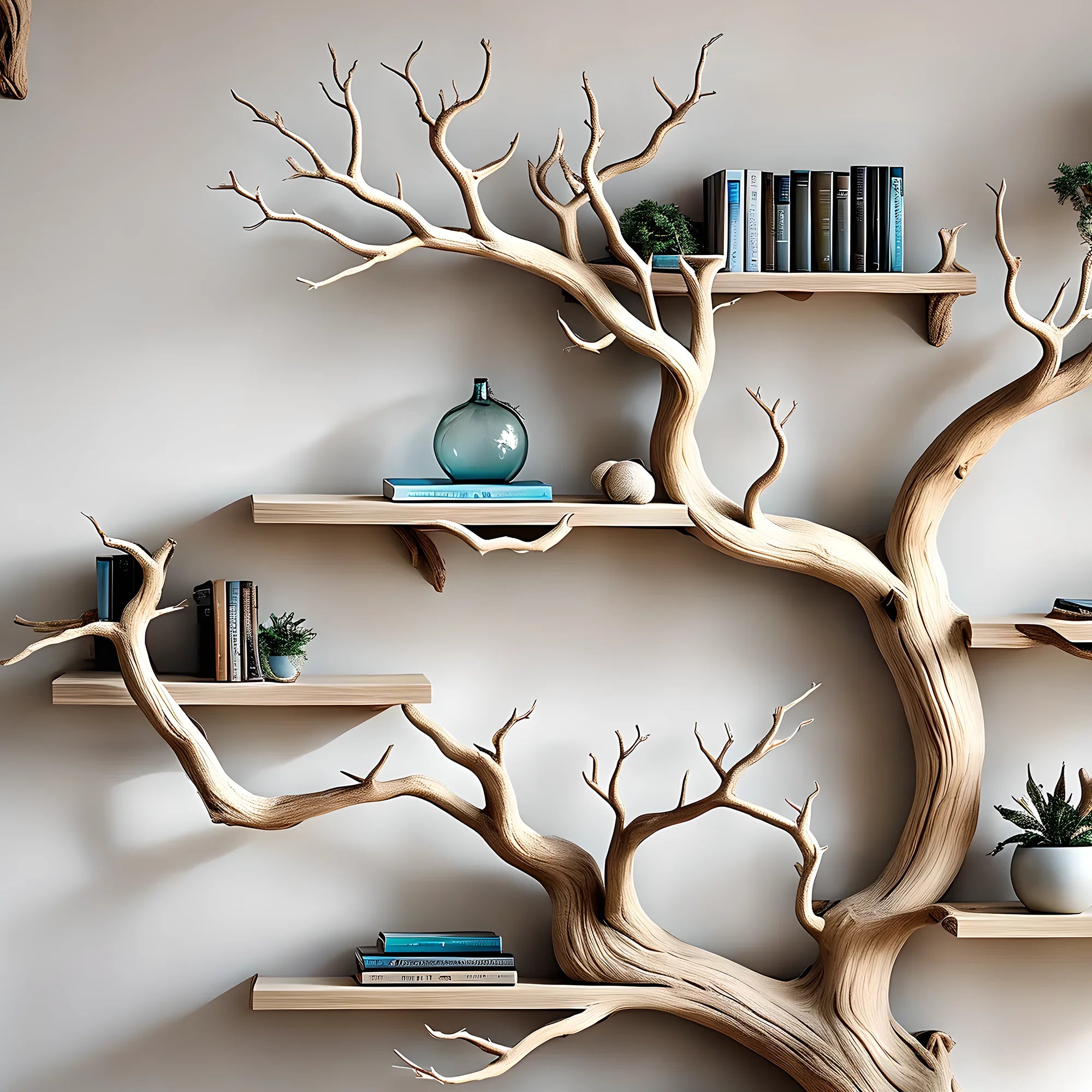 book tree indoor decorative tree living room decoration children's room decoration monolithic tree-shaped bookshelf 