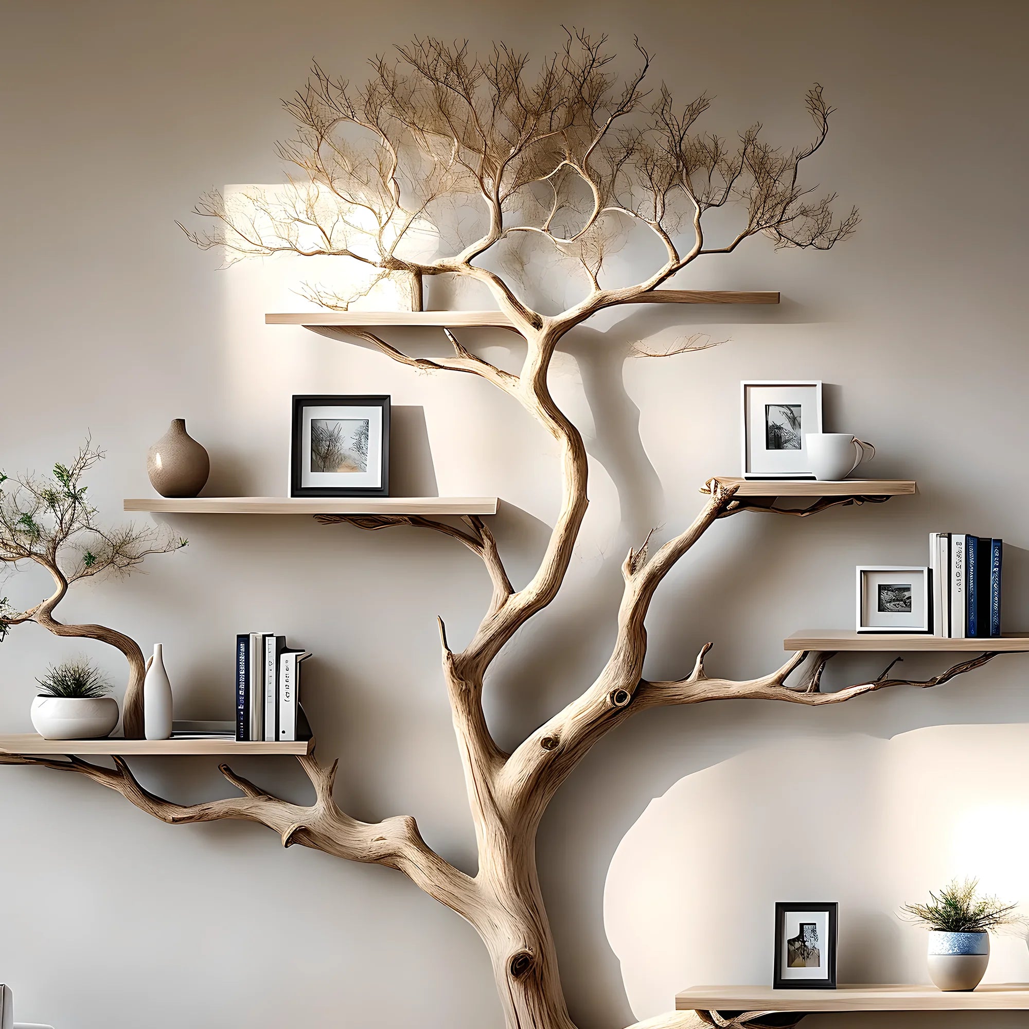 Handmade bookcases, creative bookcases, tree-shaped bookcases 