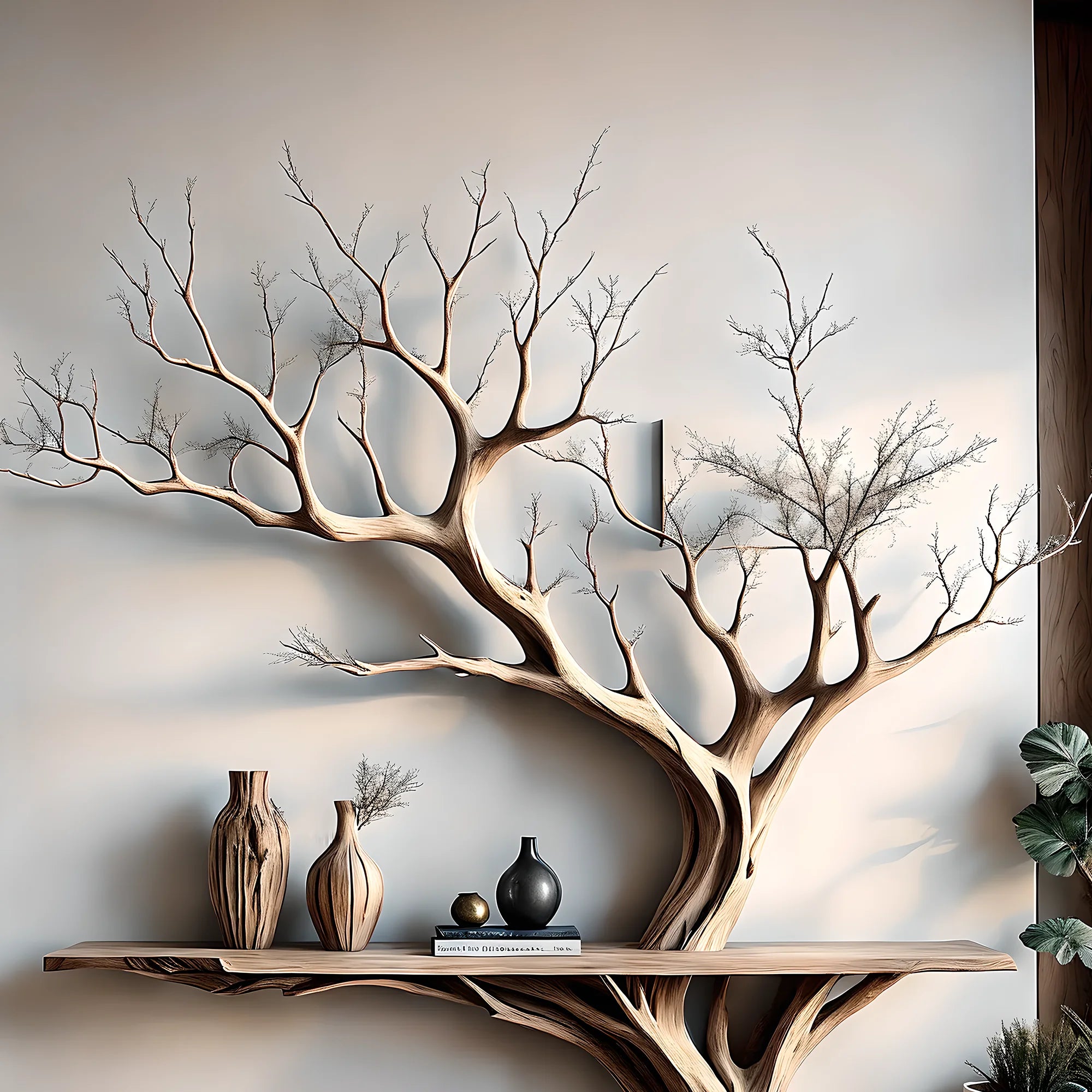 Tree-shaped desk. console table, home decoration table 