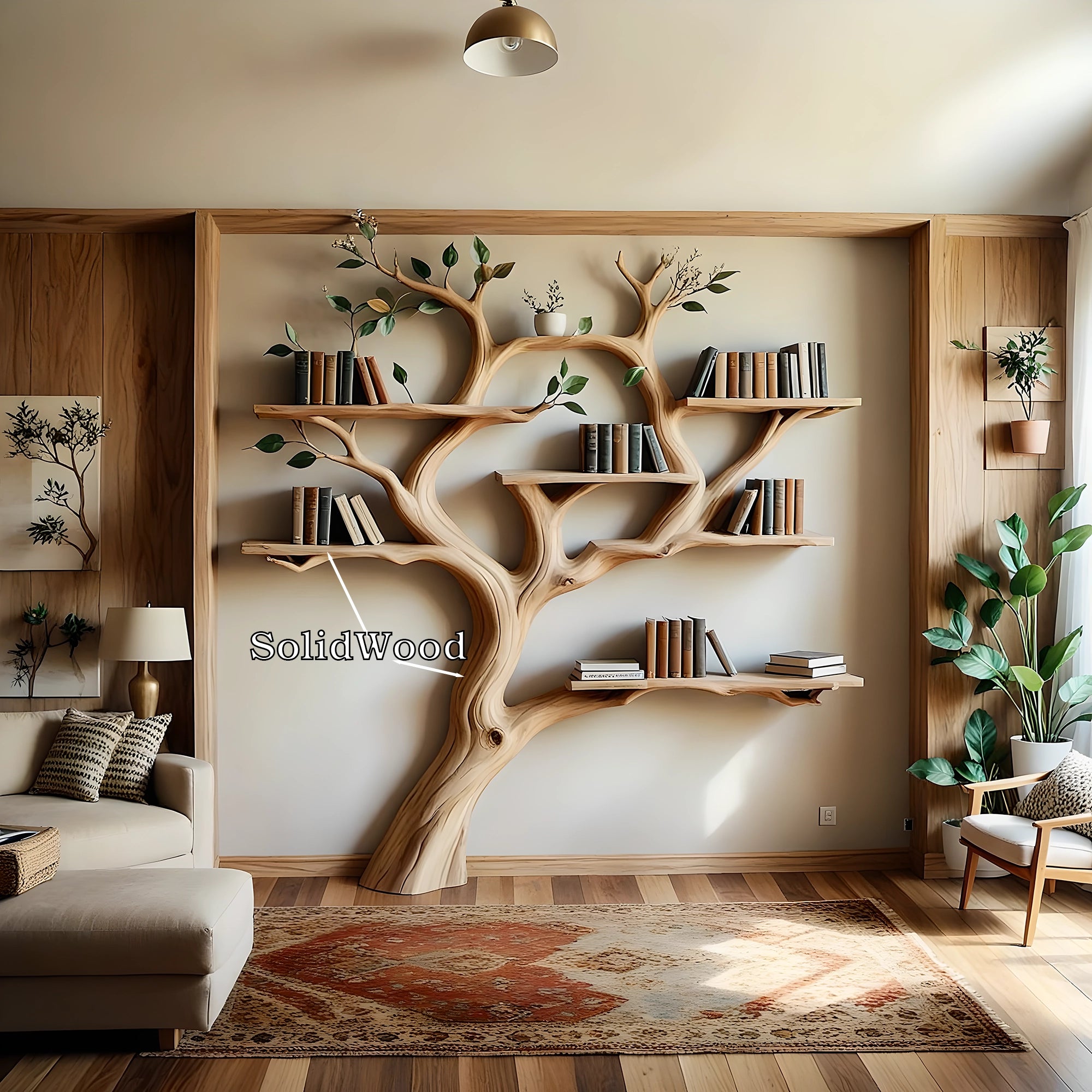 Handmade Branch Bookshelf – Stylish and Practical 