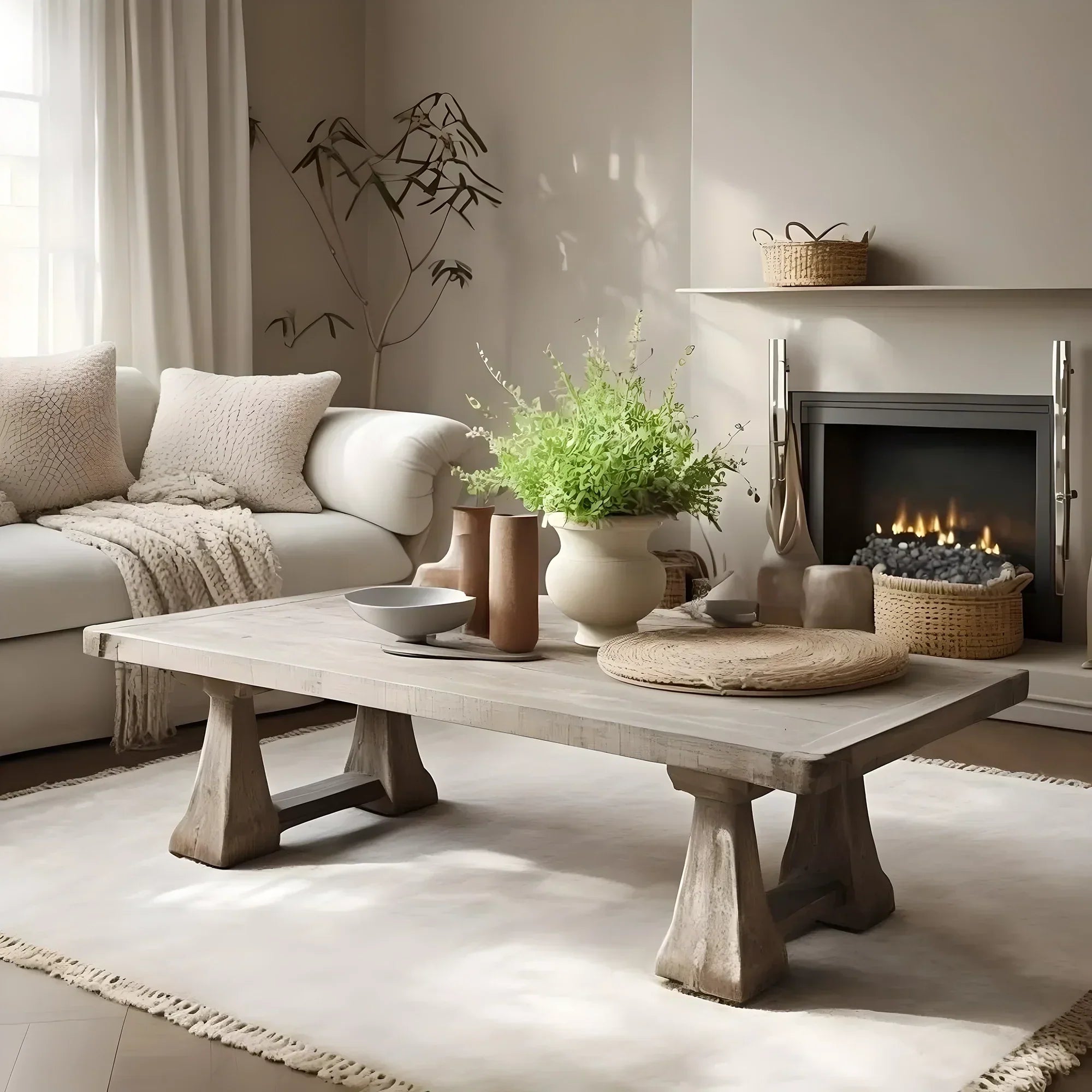 Ash wood coffee table, new generation table 