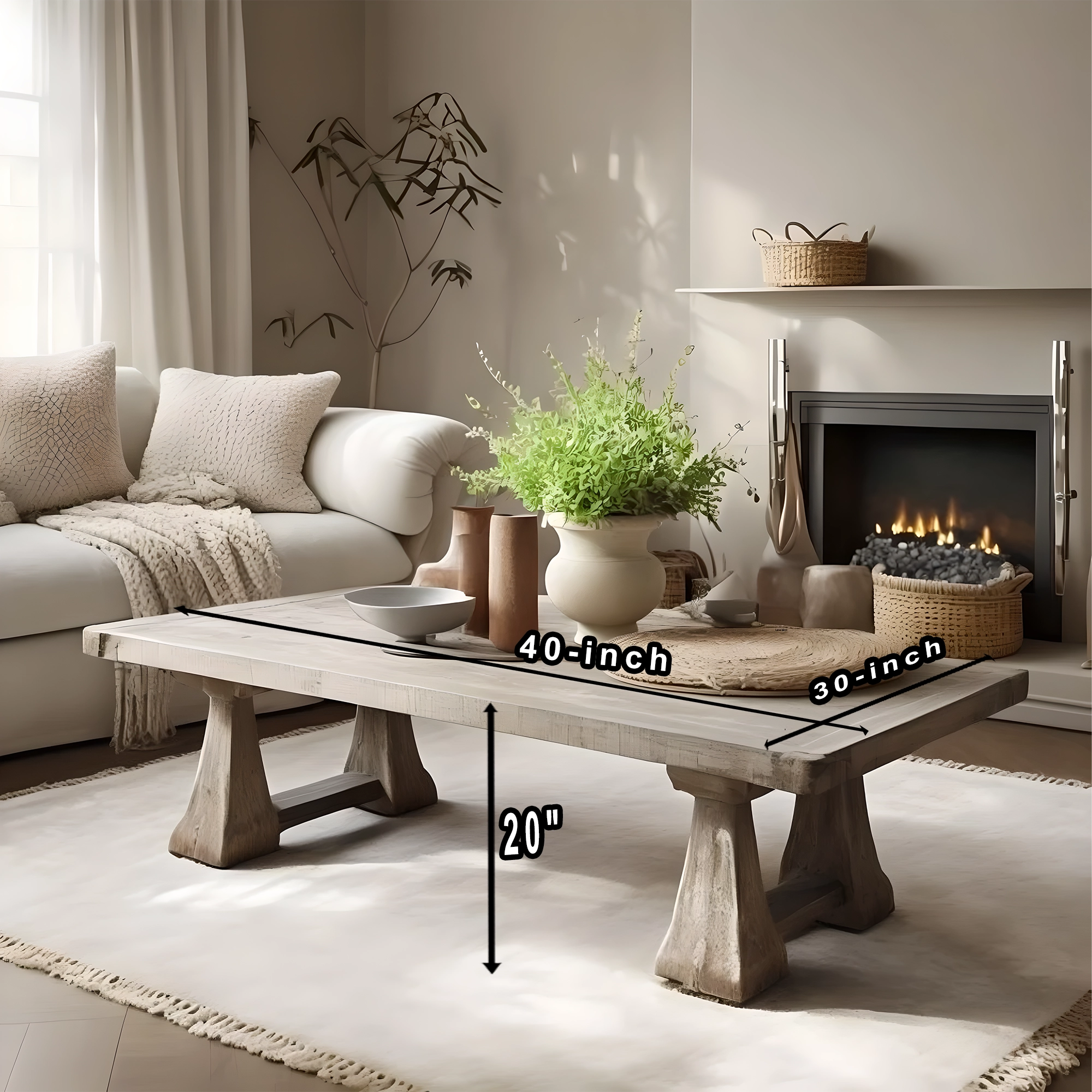 Ash wood coffee table, new generation table 