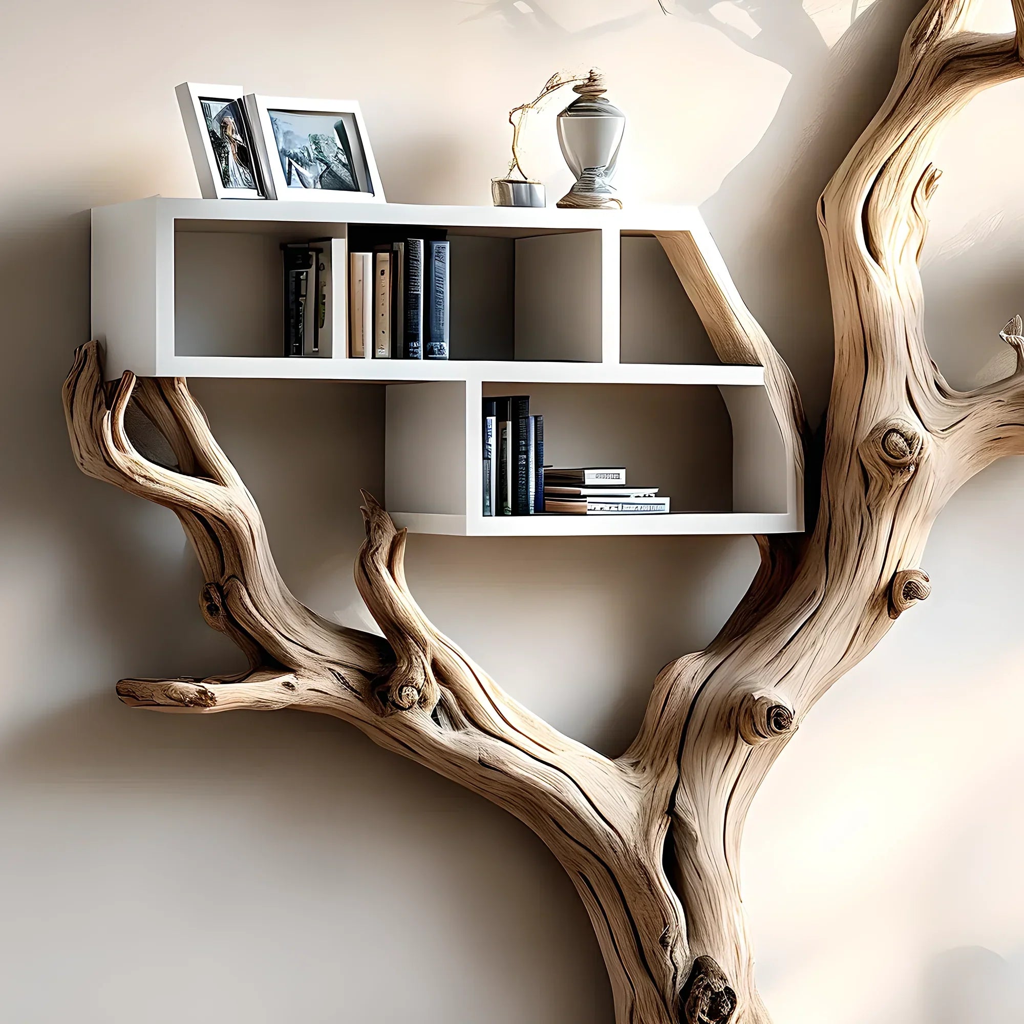 Bookcases for home decoration, tree-shaped bookcases for wall decoration 