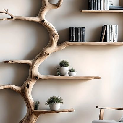 Driftwood-shaped bookshelf, tree-shaped bookshelf 