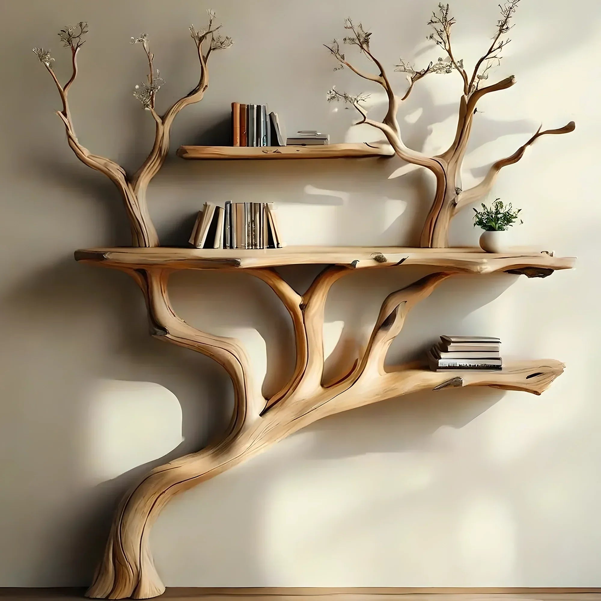 Tree Style Wall Bookshelf – Creative Storage Solution 