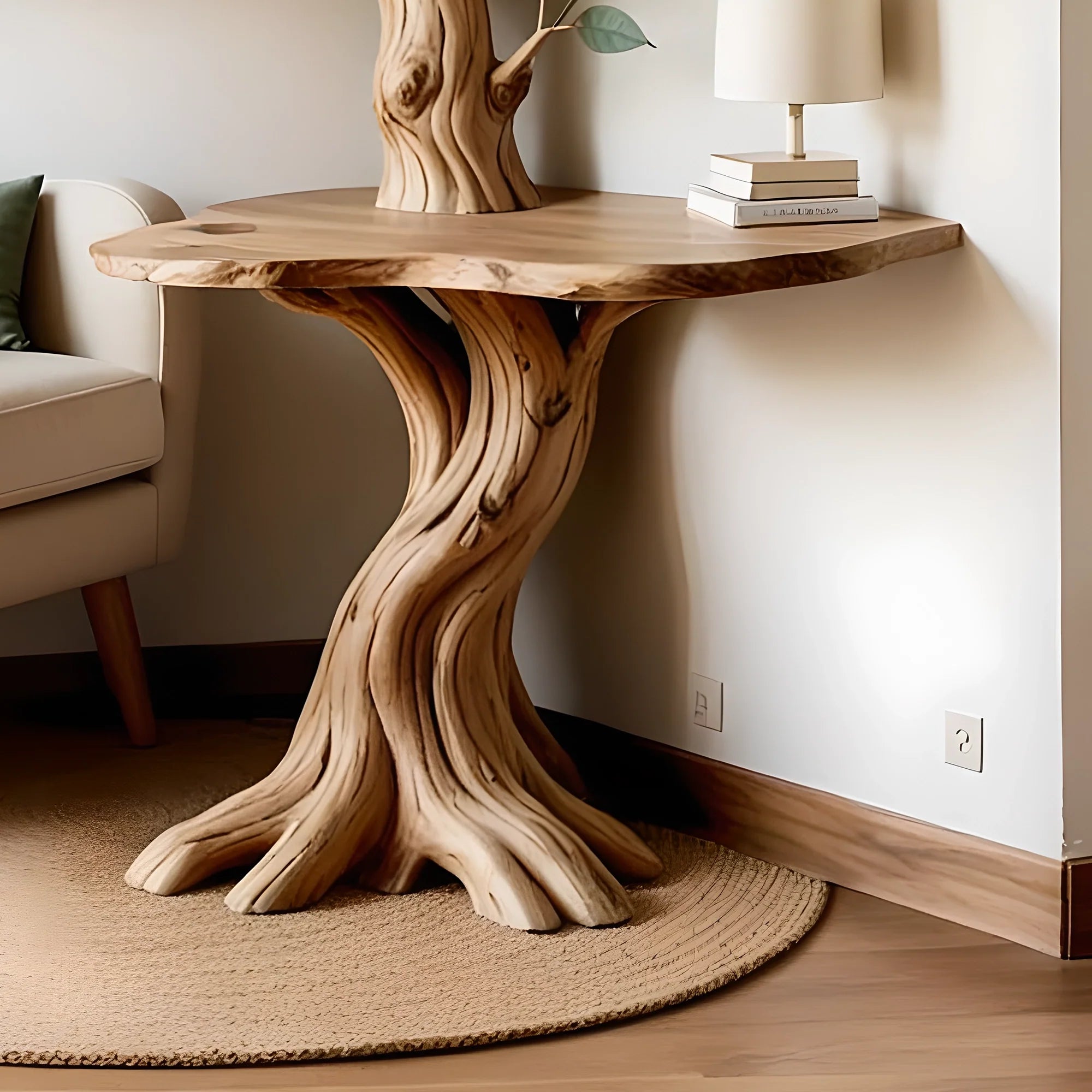 Handcrafted Tree Bookshelf – Creative Storage Solution with Organic Aesthetic 