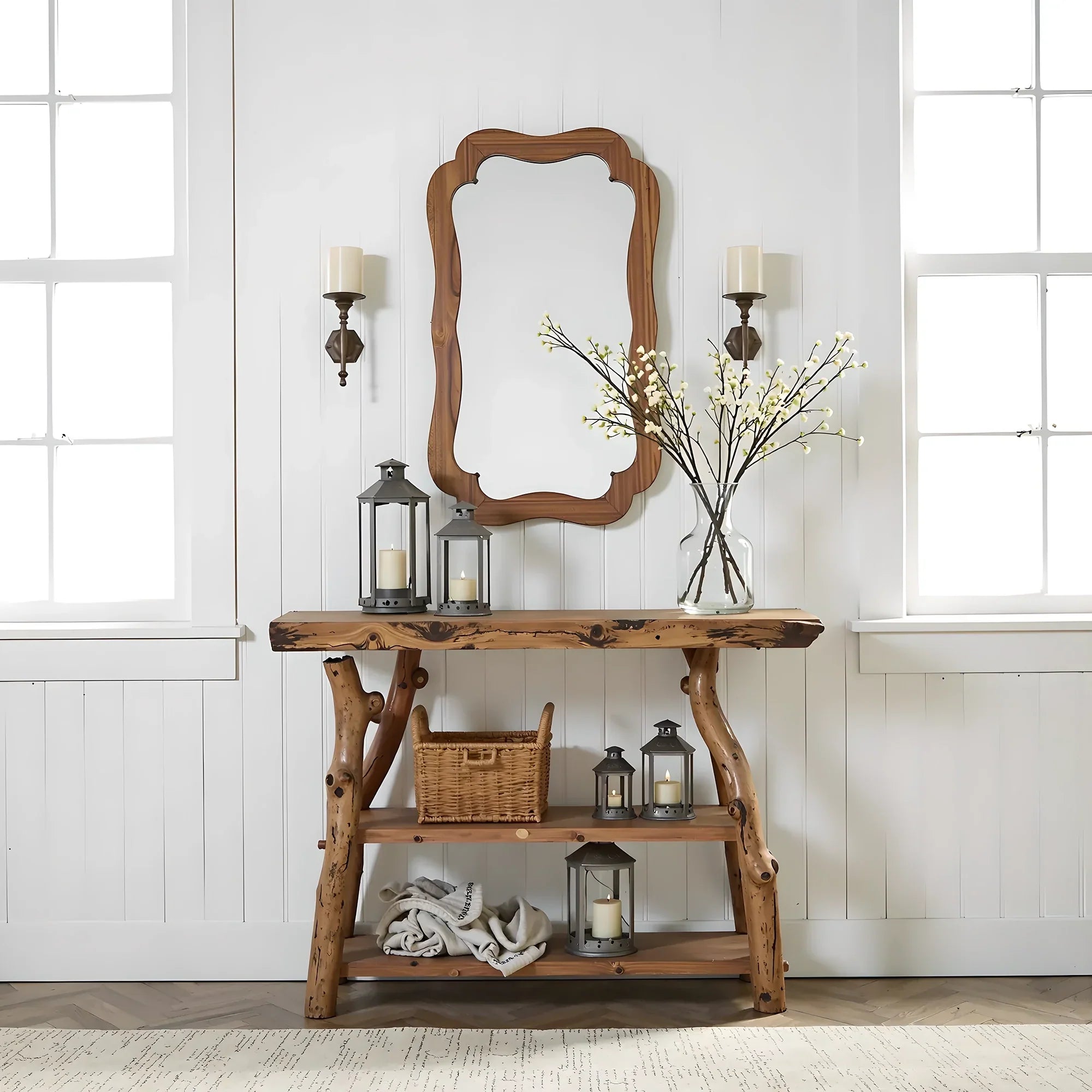 Handcrafted wooden console tables, live edge tables, entry tables, narrow entry tables 