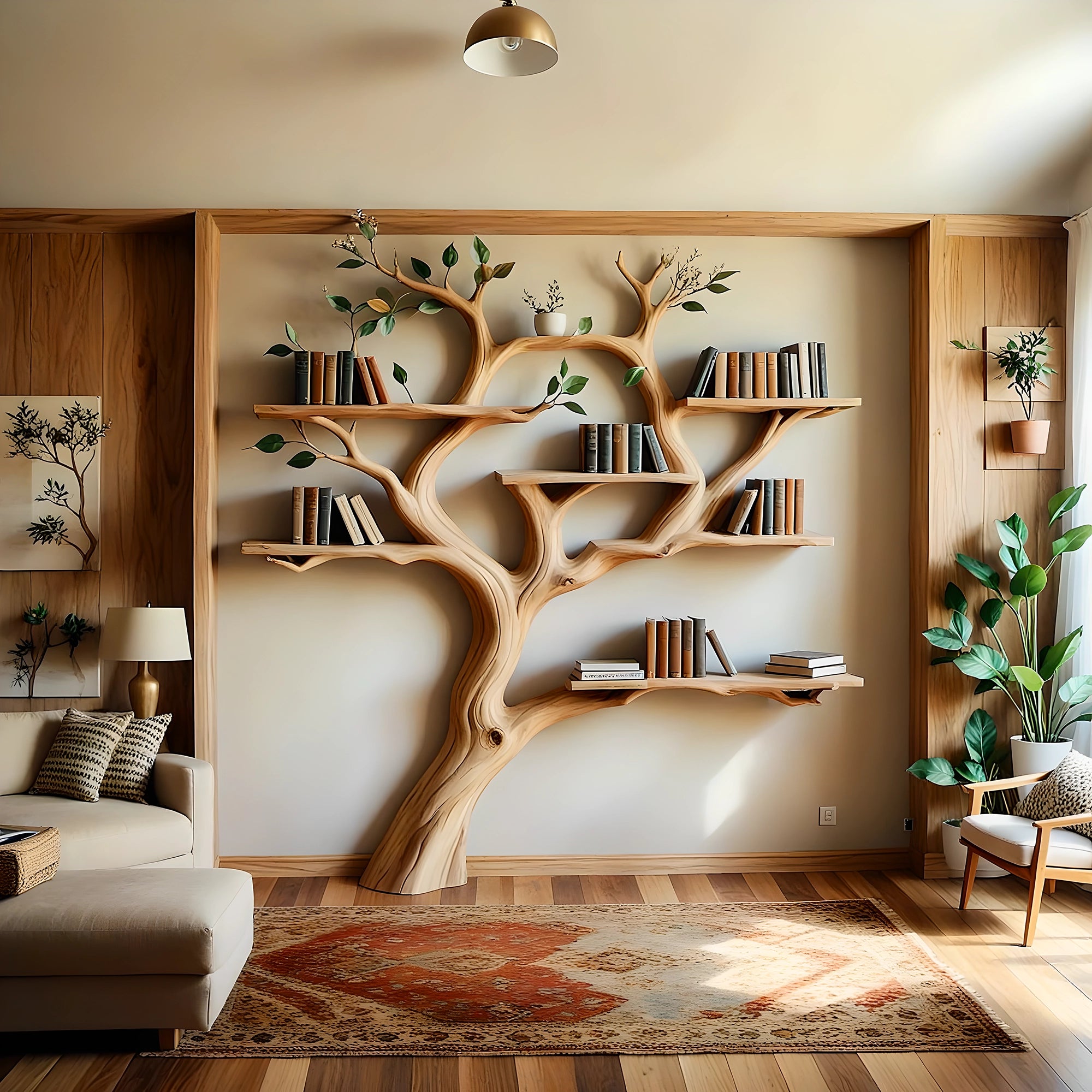 Handmade Branch Bookshelf – Stylish and Practical 