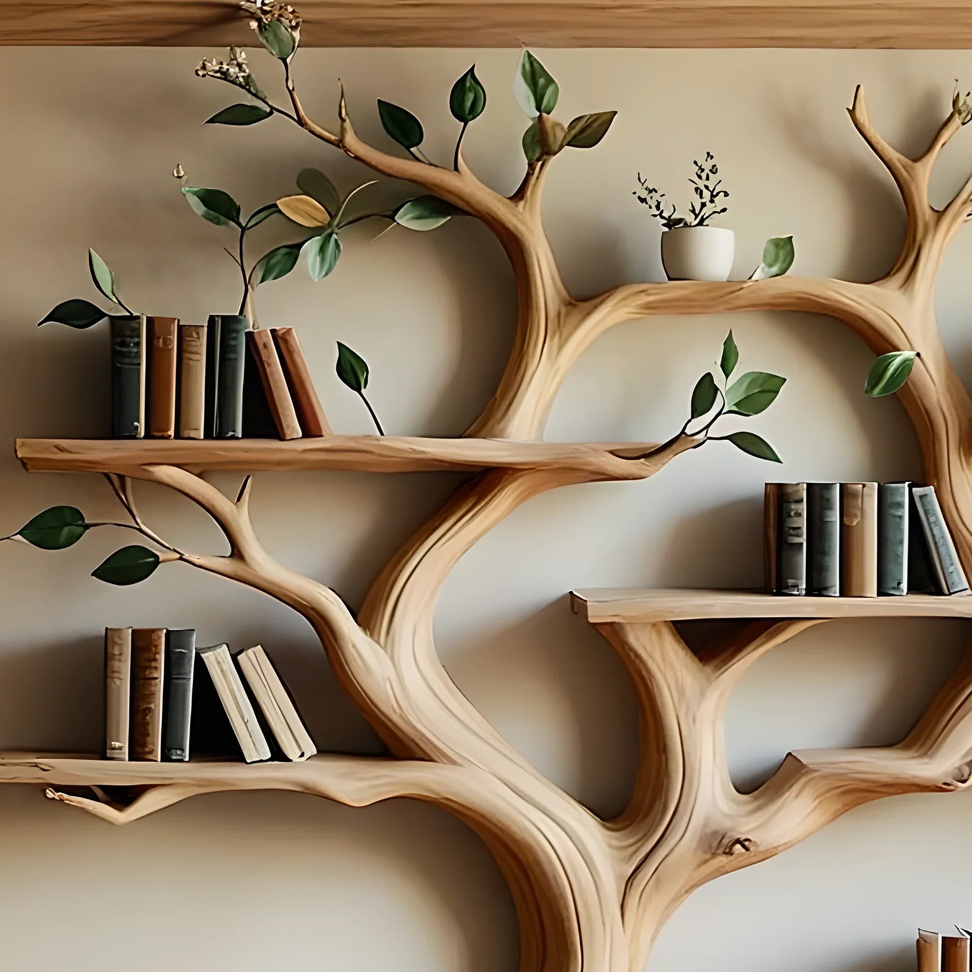 Handmade Branch Bookshelf – Stylish and Practical 