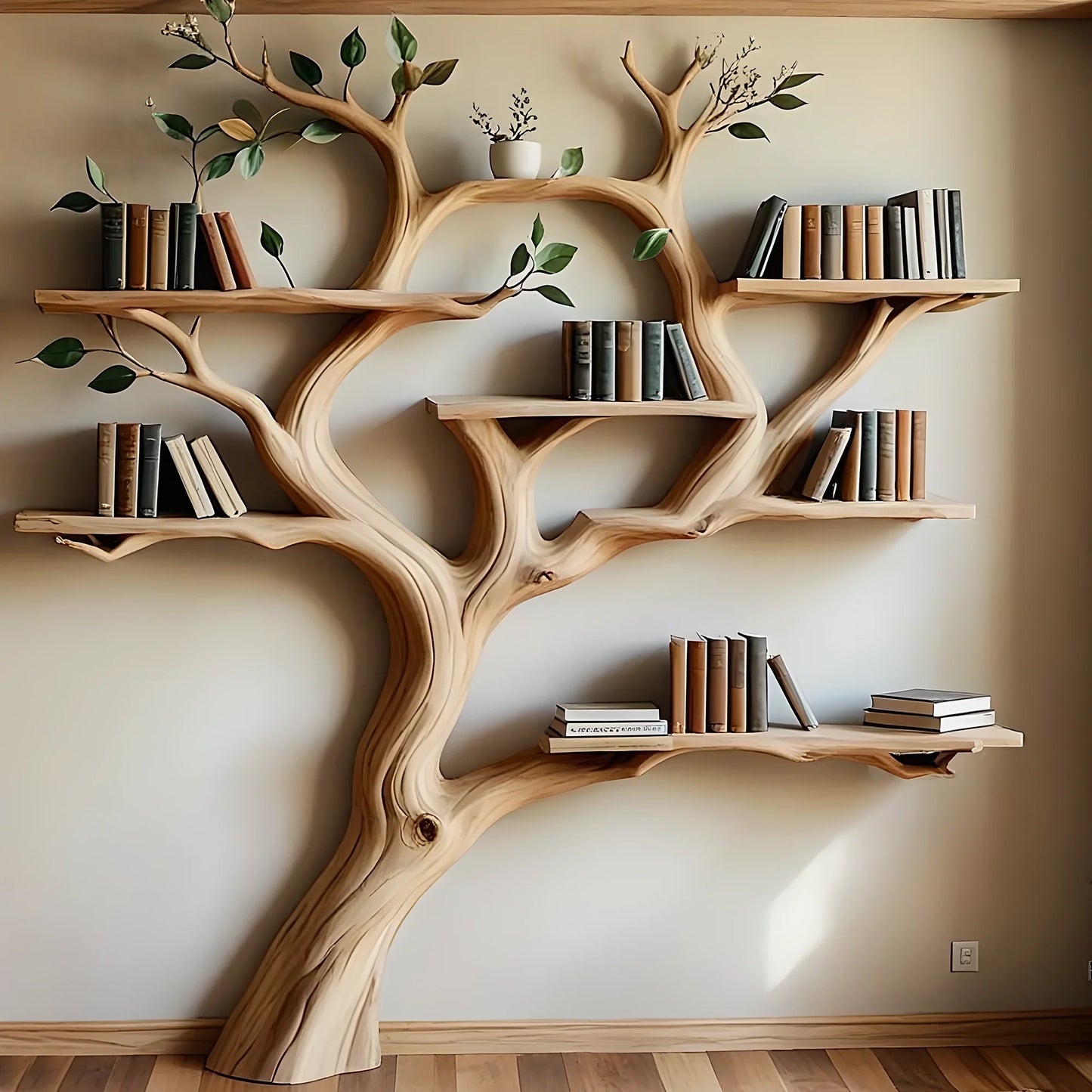 Handmade Branch Bookshelf – Stylish and Practical 