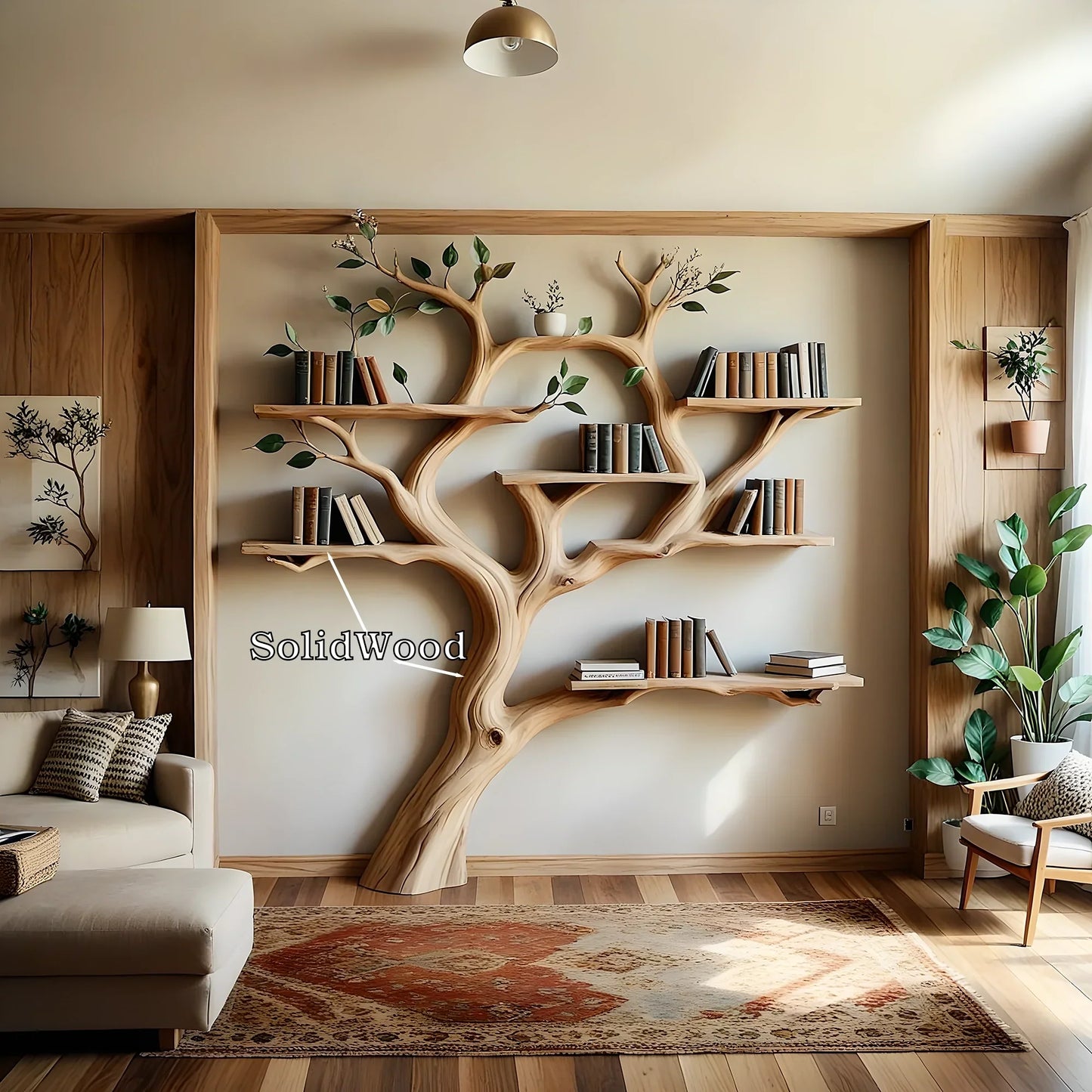 Handmade Branch Bookshelf – Stylish and Practical 