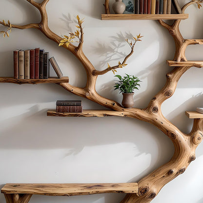 Handmade Wooden Tree Bookshelf – Organize with Style 