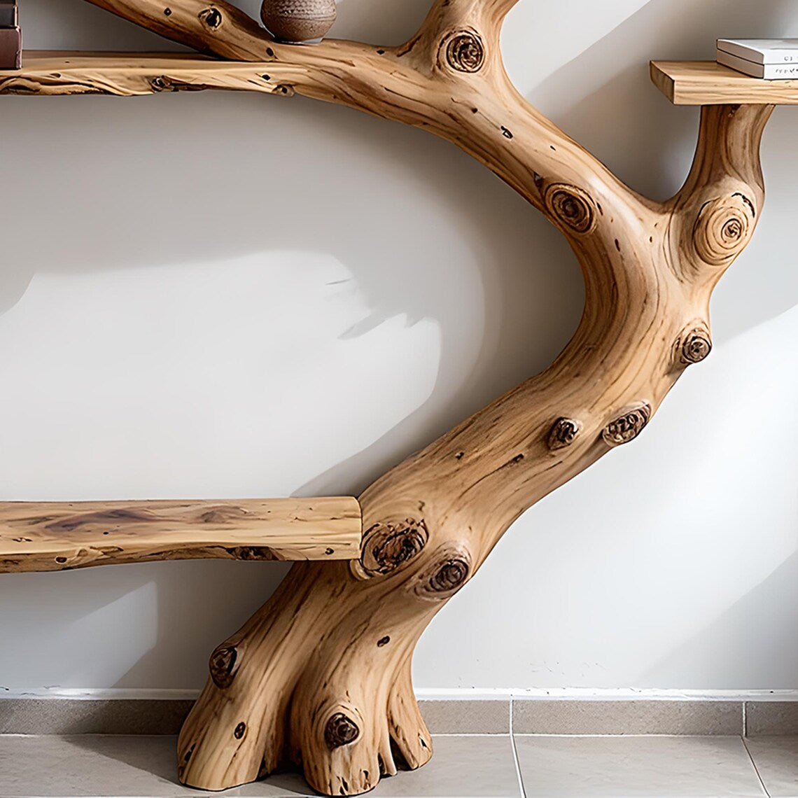 Handmade Wooden Tree Bookshelf – Organize with Style 