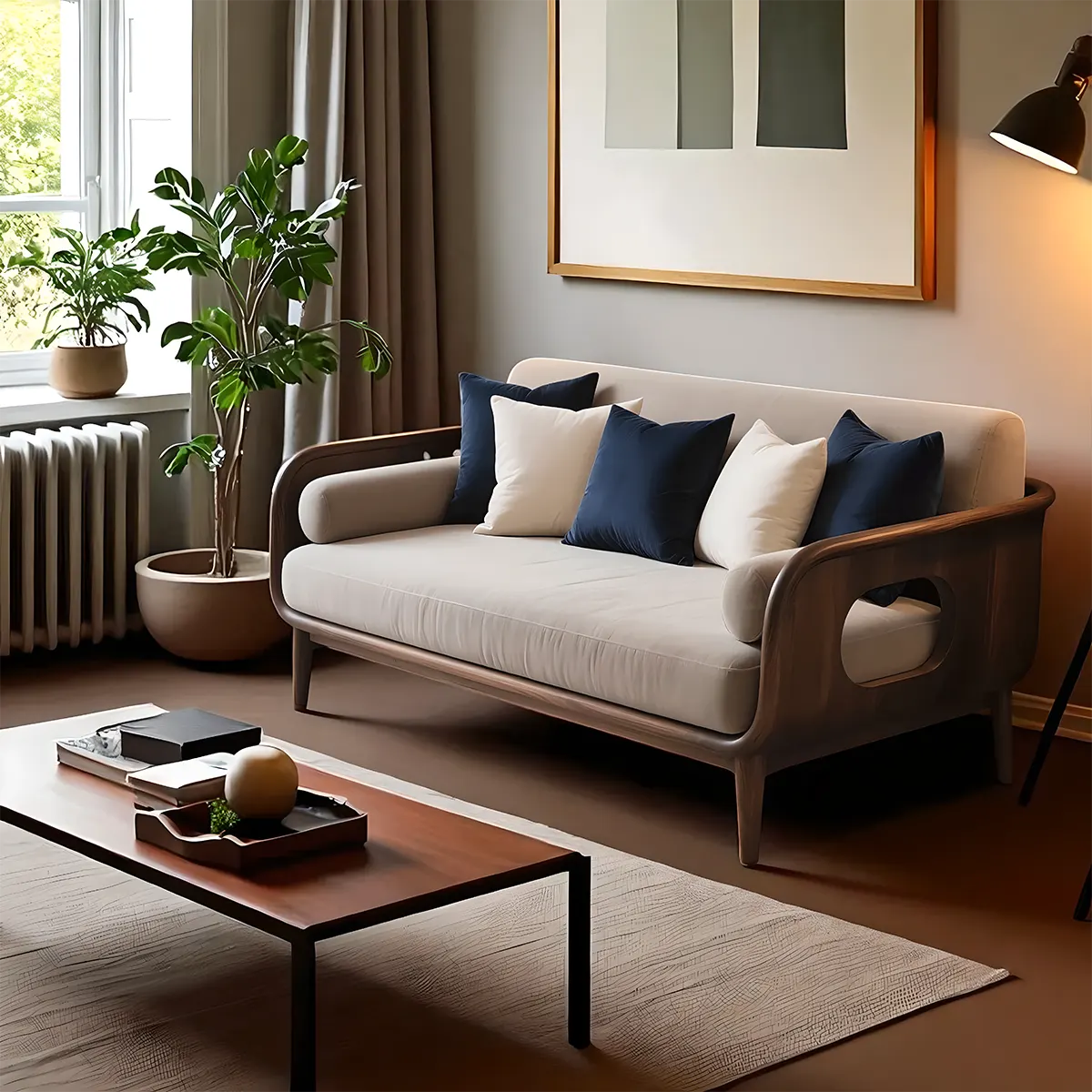 High-class Ash Wood Sofa - Luxurious & Durable Nordic Design 