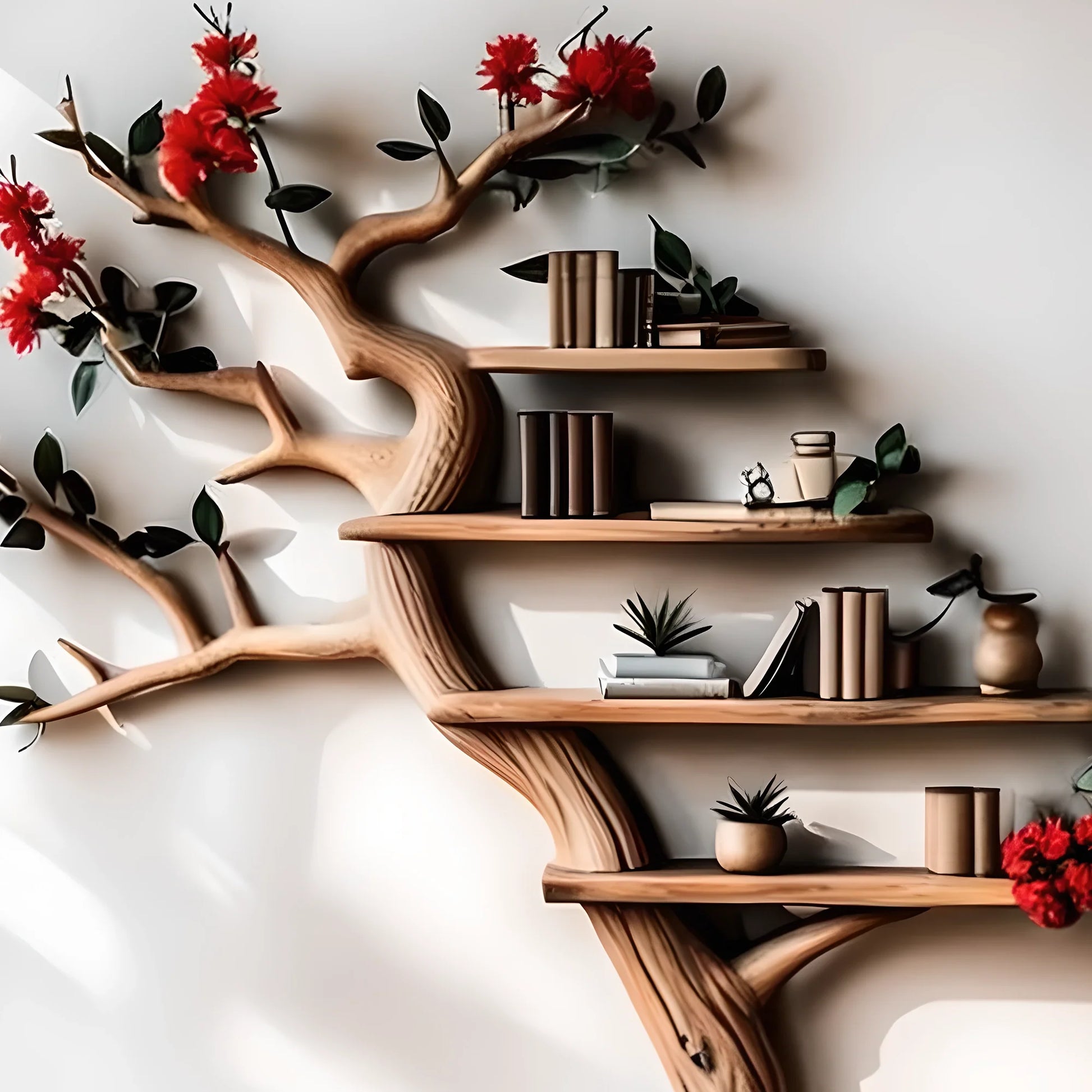 Living room decorative bookshelf design combines classic and modern 