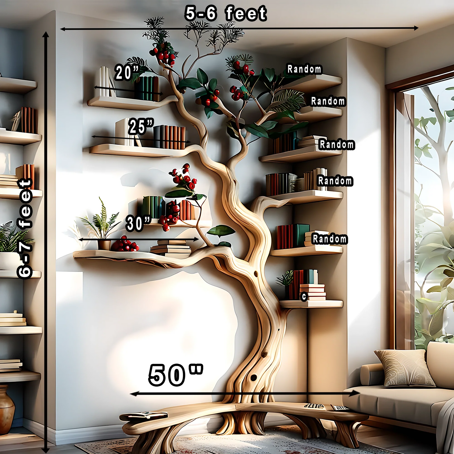living room decorative bookshelf, library bookshelf 