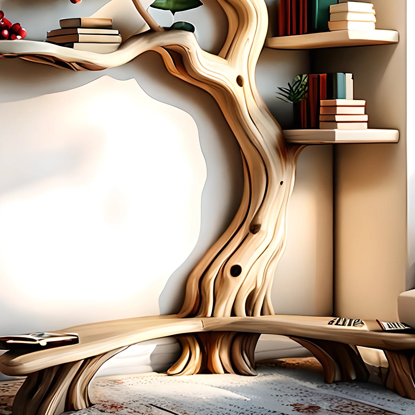 living room decorative bookshelf, library bookshelf 