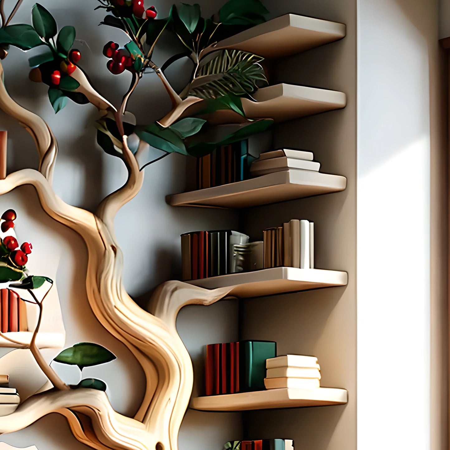 living room decorative bookshelf, library bookshelf 