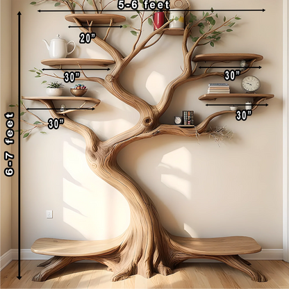 Modern bookshelf, high quality wooden tree shaped bookshelf 