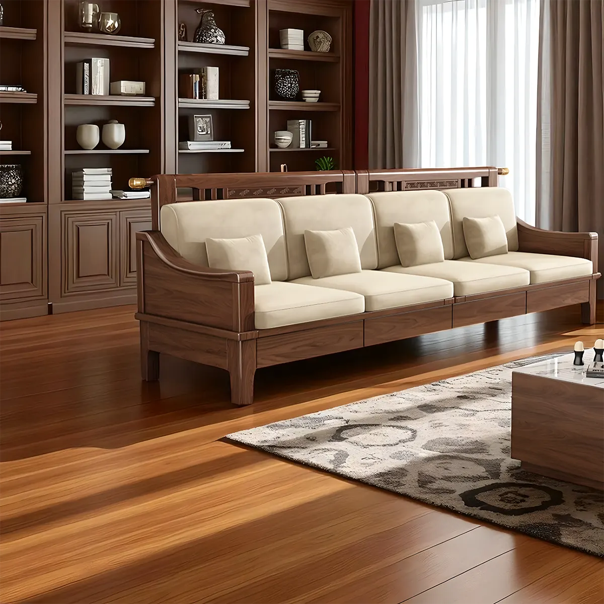 Natural Ash Wood Sofa – Sophisticated Design For Luxurious Living Room 