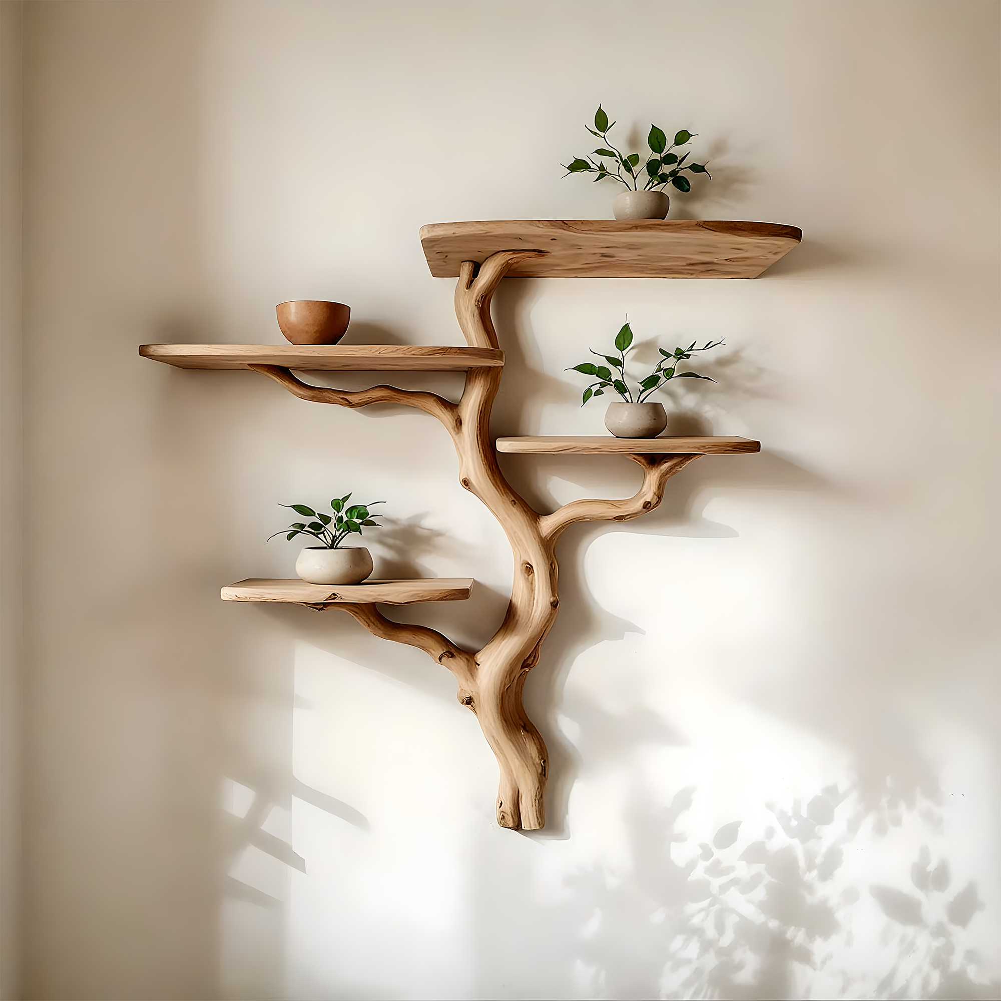 Natural Branch Shelf – Eco-Friendly Wall Shelf with Organic Tree Design 