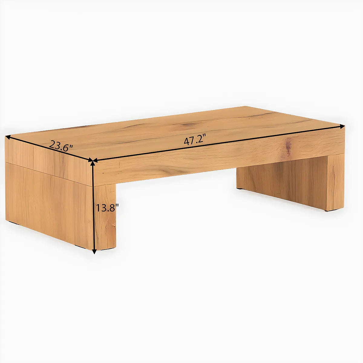 Natural Wood Coffee Table, Modern & Minimalist Style 