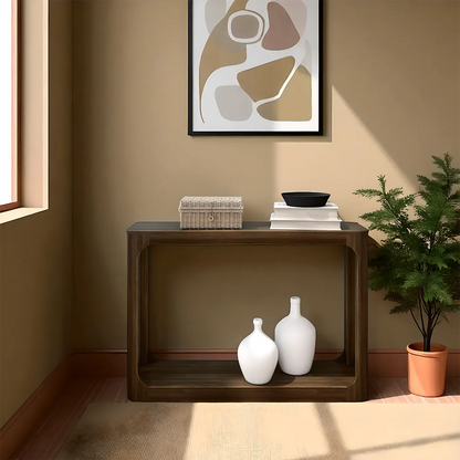 Pecan Natural Wood Console Table – Luxurious Minimalist Design 