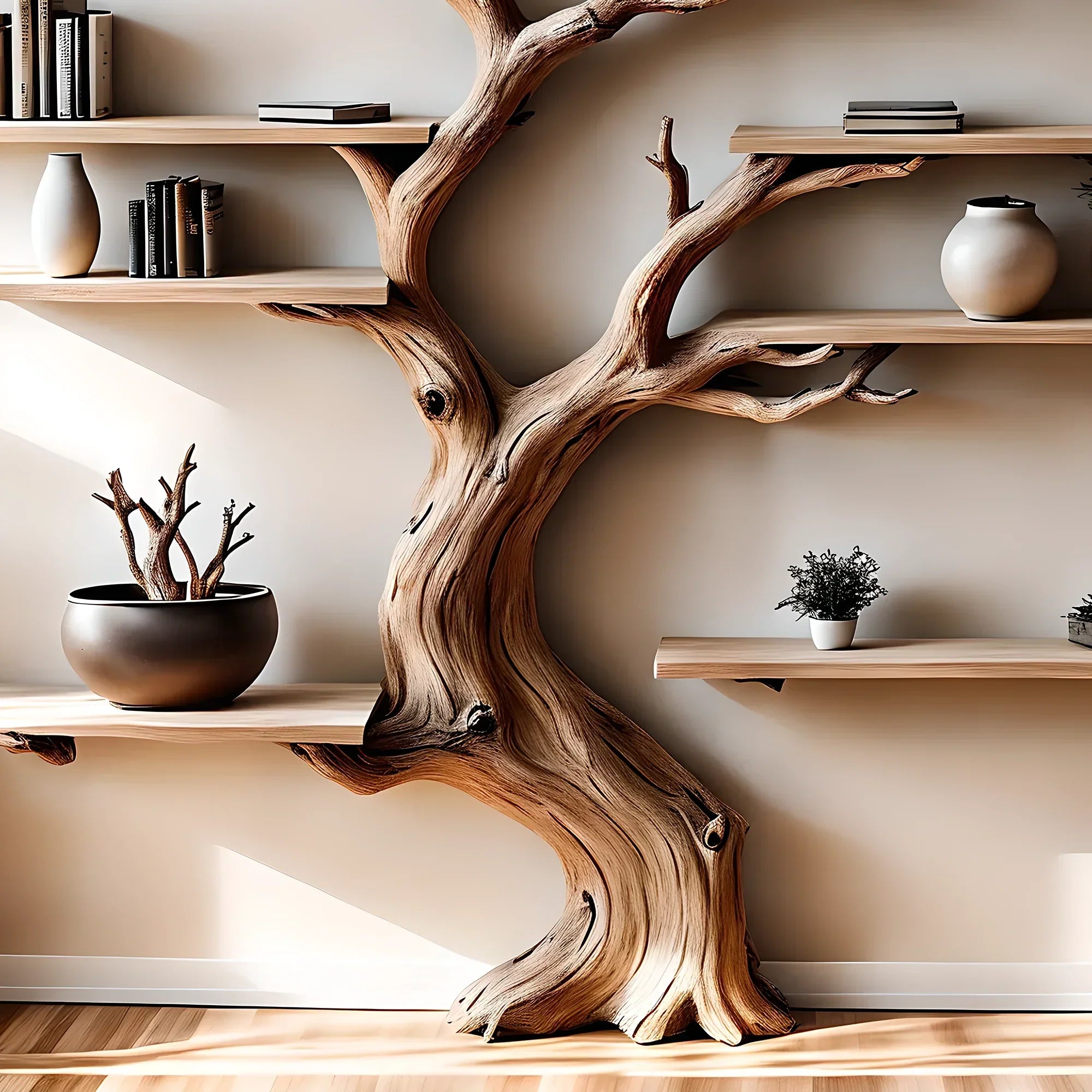 Perennial wooden bookshelf, solid wood bookshelf, office decoration bookshelf, home decoration 
