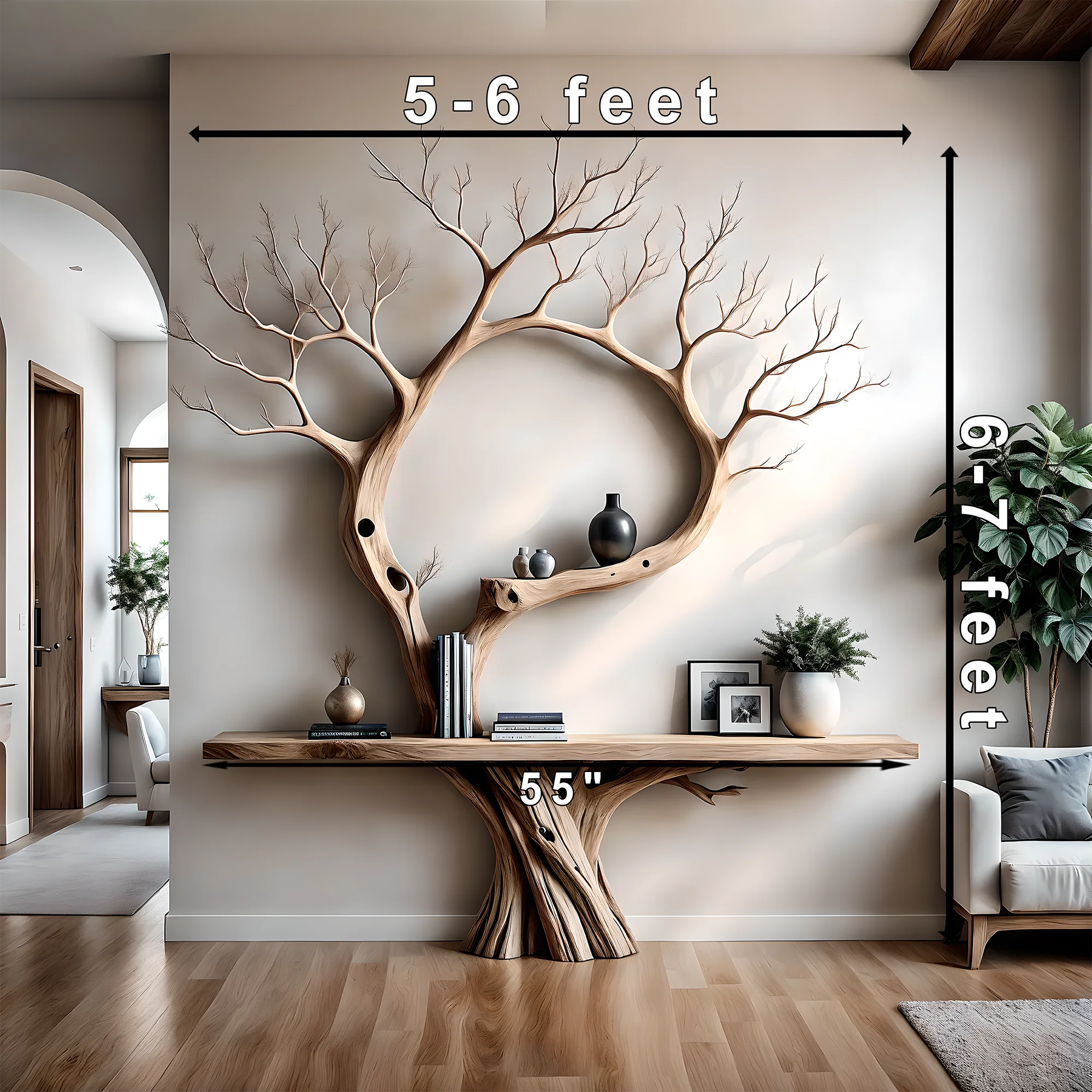 Reading table, children's study table, tree-shaped decorative table 